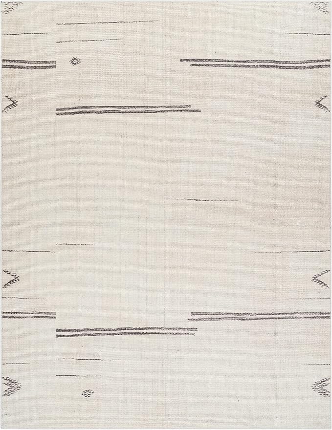 Livabliss x Becki Owens Rivi Moroccan Area Rug , 2'2" x 3'9", Cream/Charcoal