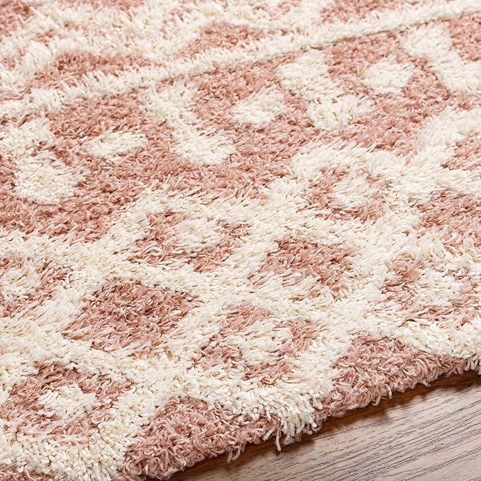 Livabliss Hapsburg Moroccan Shag Area Rug,7'10" x 10'3",Dusty Pink