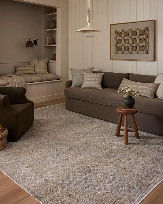 Loloi Amber Lewis Cali Collection CIL-03 Taupe/Multi 9'-6" x 13', .25" Pile Height, Area Rug