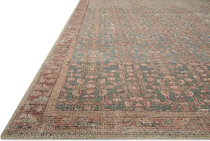 Loloi Angela Rose Aubrey Collection AUB-04 Blue/Terracotta 5'-0" x 7'-0", .19" Pile Height, Area Rug