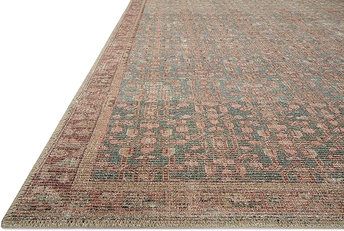 Loloi Angela Rose Aubrey Collection AUB-04 Blue/Terracotta 3'-9" x 5'-6", .19" Pile Height, Accent Rug
