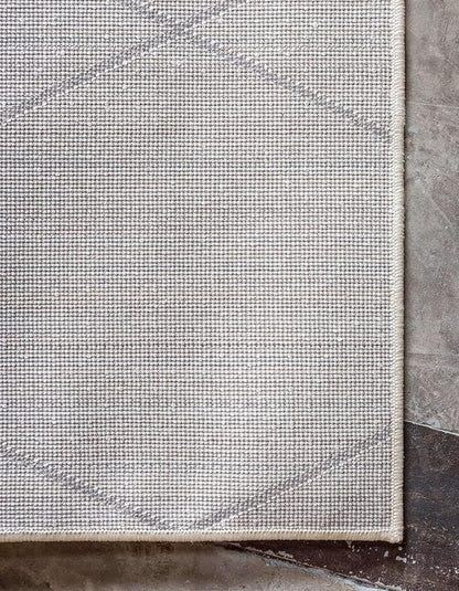 Unique Loom Trellis Frieze Collection Area Rug - Geometric (6' Square, Ivory/ Gray)
