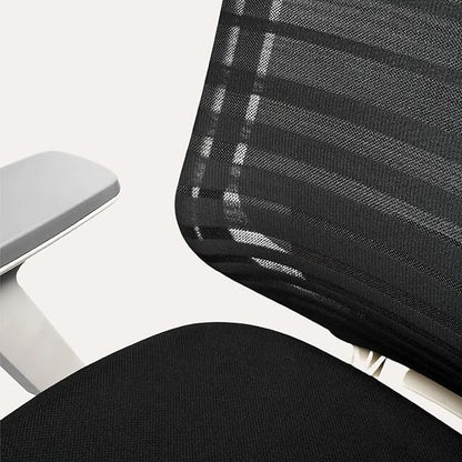 Branch Ergonomic Chair - A Versatile Desk Chair with Adjustable Lumbar Support, Breathable Mesh Backrest, and Smooth Wheels - Experience Optimal Comfort and Support - Graphite - White