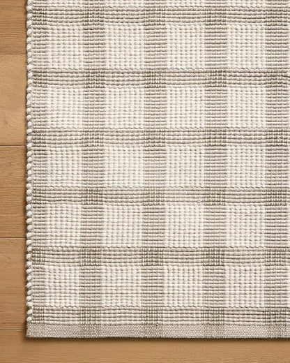 Loloi Magnolia Home by Joanna Gaines Ryder Collection RYD-02 Stone/Ivory 2'-6" x 7'-6" Runner Rug
