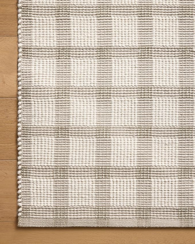 Loloi Magnolia Home by Joanna Gaines Ryder Collection RYD-02 Stone/Ivory 7'-9" x 9'-9" Area Rug