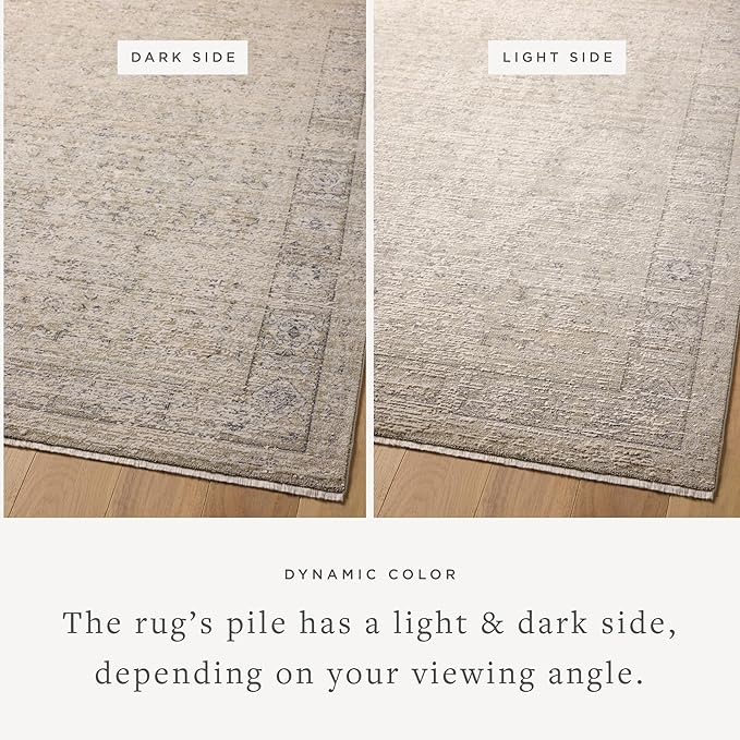Loloi Amber Lewis Alie Collection ALE-03 Taupe/Dove 5'-3'' x 7'-9'', .13'' Pile Height, Area Rug