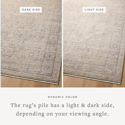Loloi Amber Lewis Alie Collection ALE-03 Taupe/Dove 5'-3'' x 5'-3'', .13'' Pile Height, Round Area Rug