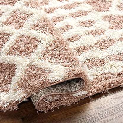 Livabliss Hapsburg Moroccan Shag Area Rug,9'3" x 12',Dusty Pink