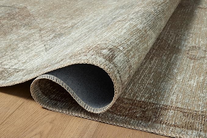 Loloi Amber Lewis Cambria Collection CBR-02 Mist/Natural 2'-6" x 12'-0" Runner Rug Jute, Neutral, Vintage Style, Antique Tone, Living, Bedroom, Dining, Carpet