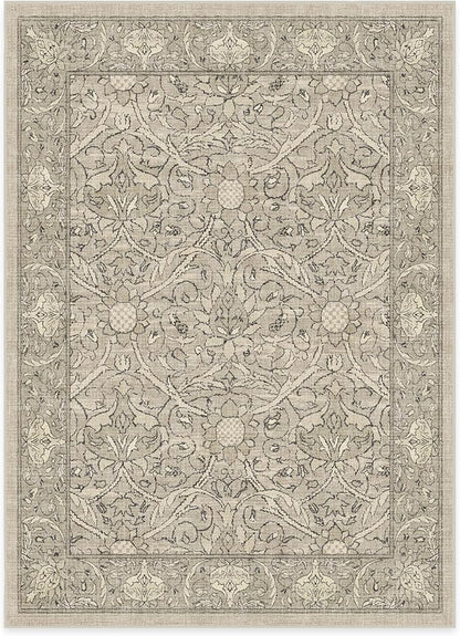 RUGGABLE x Morris & Co Washable Area Rug – Montreal Natural Stone 5x7, Stain-Resistant, Non-Slip – Medium Machine Washable Rugs for Living Room, Bedroom, Hallway, Entryway & Office–with Standard Pad