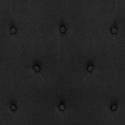 EMMA + OLIVER Tufted Upholstered Full Size Headboard in Black Fabric