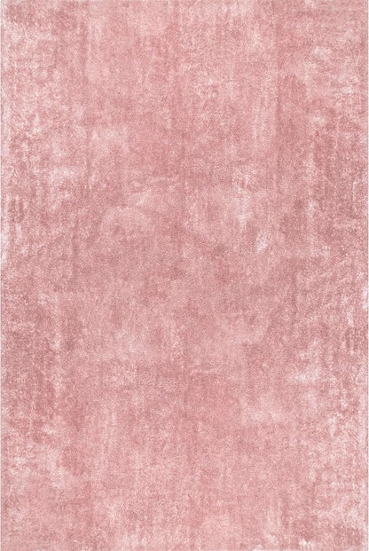 nuLOOM 6' x 9' Cozy Plush Area Rug, Machine Washable, Non-Slip, Soft Fluffy Shag Carpet for Living Room Bedroom Kids Room Nursery Home Decor, Loni Pink