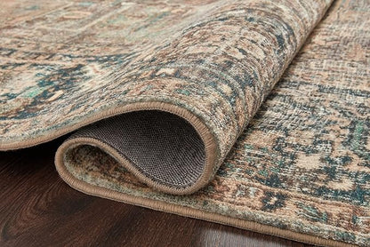 Loloi Margot Collection MAT-02 Terracotta/Lagoon 8'-6" x 11'-6" Area Rug feat. CloudPile, No-Shed Easy Clean Large Patterned Area Rug for Living Room, Bedroom, Dining Area