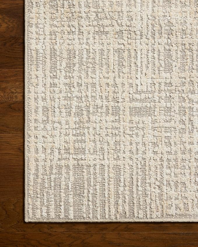 Loloi Amber Lewis Bexley Collection BEX-07 Natural/Dove 2'-7" x 12'-0" Runner Rug Neutral, Textured, Living, Bedroom, Dining, Carpet