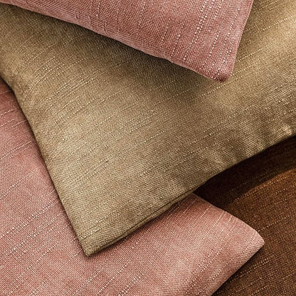 Foindtower Pack of 2 Textured Chenille Throw Decorative Pillow Covers Square Accent Solid Cushion Cover Neutral Farmhouse Pillow Case for Couch Sofa Bedroom Living Room 20x20 Inch,Dusty Pink