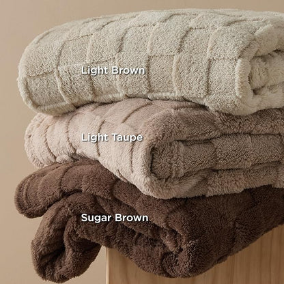 Bedsure GentleSoft Dark Brown Throw Blanket for Couch - Super Soft Cozy Blankets Gifts for Women Men Girls, Cute Small Fleece Throws for Bedroom Home Decor, 50x70 Inches
