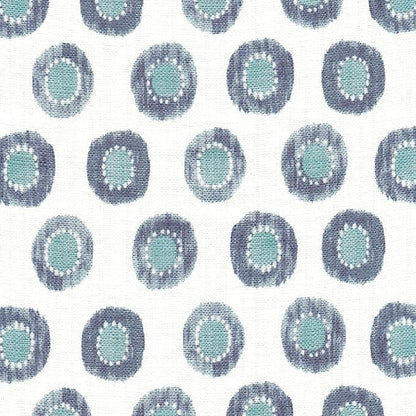 HomePop Upholstered Round Storage Ottoman|Homepop Home Décor|Upholstered Round Foot Rest Ottoman - Small Green Medallion Ikat Print