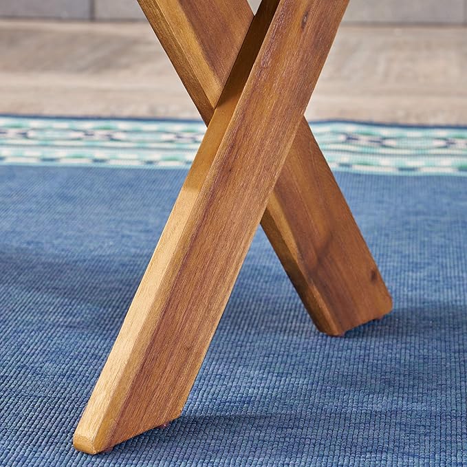 Christopher Knight Home Irene Outdoor Acacia Wood Coffee Table, Sandblast Teak Finish