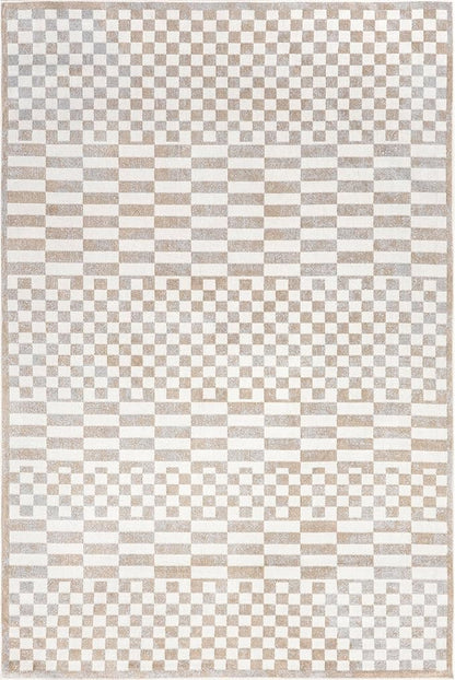 nuLOOM Nikita Faded Geometric Machine Washable Area Rug - 10x14 Machine Washable Area Rug Traditional Beige/Ivory Rugs for Living Room Bedroom Dining Room Kitchen