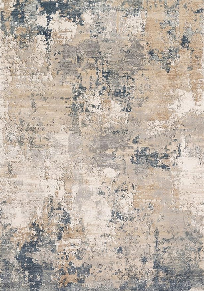 Loloi Teagan Collection TEA-06 Sand/Mist 5'-3" x 7'-6" Area Rug, Large, Soft Neutral Rug, High-Traffic for Living Room, Bedroom, Home Office, Dining Area