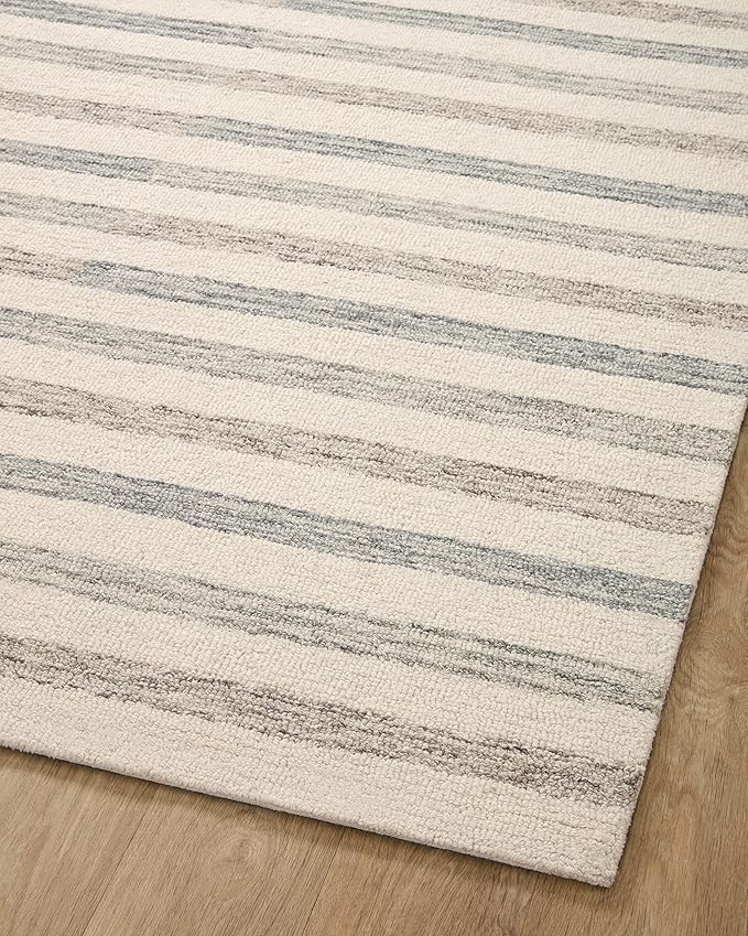 Loloi Chris Loves Julia Chris Collection CHR-05 Ivory/Slate 2'-6'' x 9'-9'', .50" Pile Height, Runner Rug