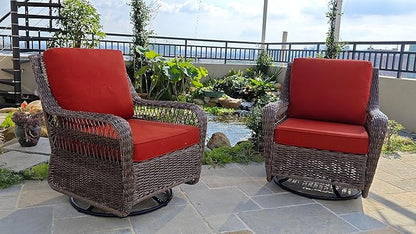 JMGBird Outdoor Chair Cushion Tufted Pillow, Deep Seat Chair Cushion Set 22"x22" Outdoor Cushions for Patio Furniture