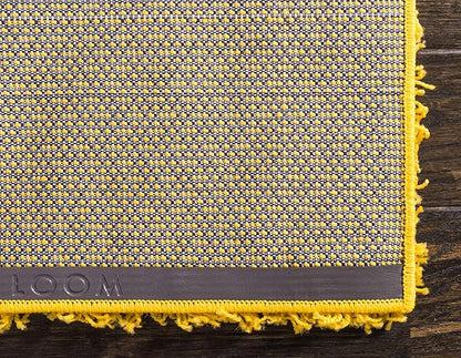 Unique Loom Solid Shag Collection Area Rug (5' 1" x 8' Rectangle, Tuscan Sun Yellow)