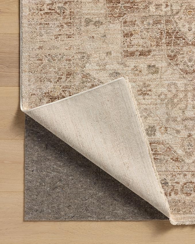 Loloi Magnolia Home by Joanna Gaines Junie Collection JUE-04 Natural/Clay 9'-6" x 13', .38" Pile Height, Area Rug