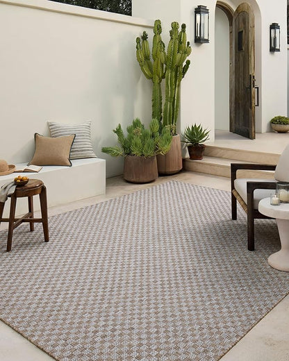 Loloi Amber Lewis Topanga Collection TOP-02 Natural/Silver 9'-2" x 12'-0" Indoor/Outdoor Area Rug