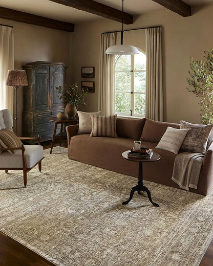 Loloi Amber Lewis Honora Collection HON-01 Khaki/Beige 2'-7" x 8'-0" Runner Rug