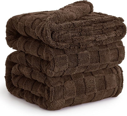 Bedsure GentleSoft King Size Blanket for Bed - Super Soft Cozy Blankets for Women Men Girls, Large Fuzzy Fleece Throw for Bedroom Decor, Dark Brown,108x90 Inches