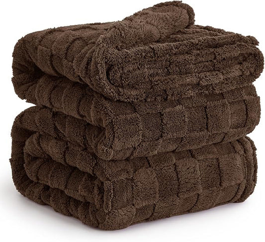 Bedsure GentleSoft King Size Blanket for Bed - Super Soft Cozy Blankets for Women Men Girls, Large Fuzzy Fleece Throw for Bedroom Decor, Dark Brown,108x90 Inches