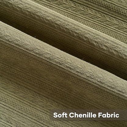 FUTEI Olive Green Decorative Throw Pillow Covers 20x20 Inch Set of 2,Soft Cozy Wheat Ear Striped Patterns Cushion Cases,Modern Home Decor for Couch Bed Living Room
