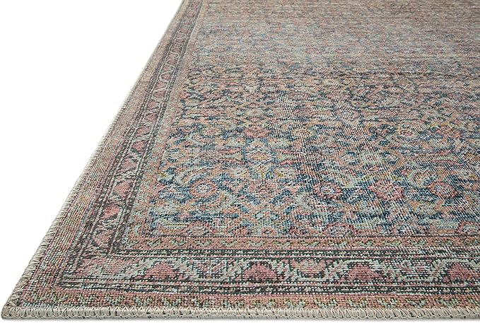 Loloi Adrian Collection ADR-04 Denim/Multi 2'-3" x 3'-9", .19" Thick Accent Rug