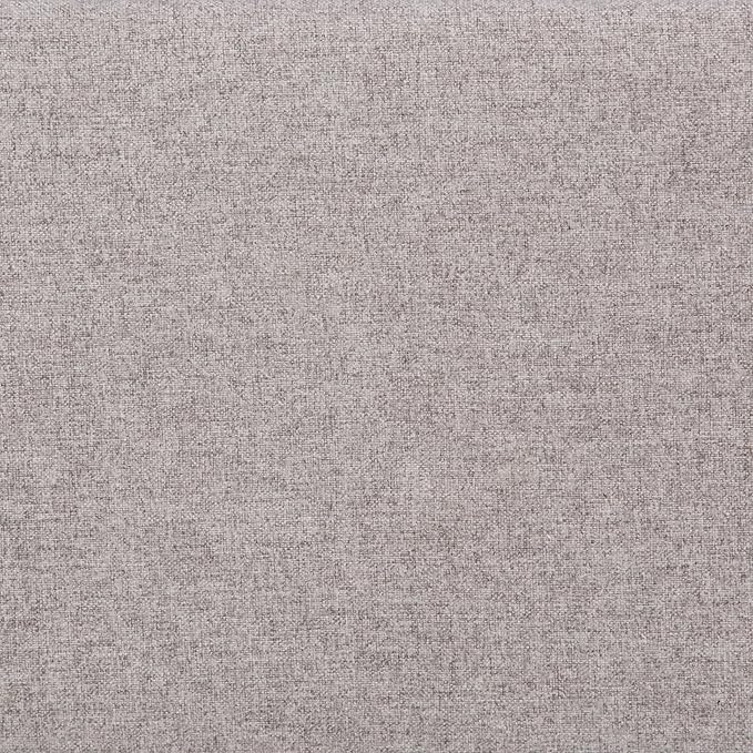 SIMPLIHOME Waverly 48 inch Wide Traditional Rectangle Tufted Ottoman Bench in Cloud Grey Linen Look Fabric, Assembled, For the Living Room and Bedroom