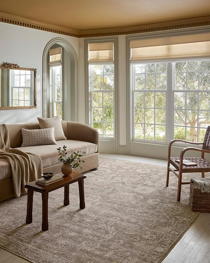 Loloi Magnolia Home by Joanna Gaines Pace Collection PAC-03 Taupe/Wheat 2'-6" x 12'-0" Runner Rug