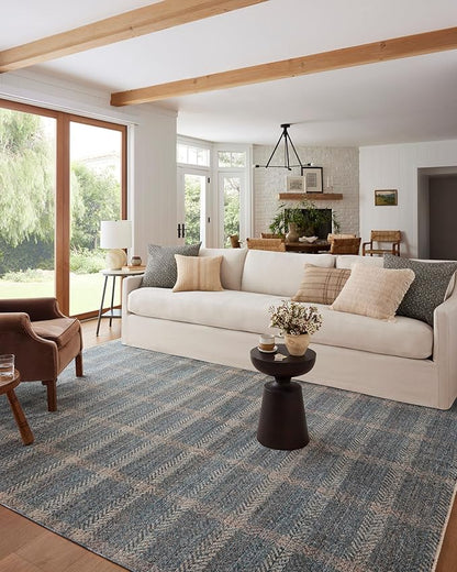 Loloi Angela Rose Ember Collection EMB-03 Blue/Beige 11'-6" x 15'-7" Area Rug