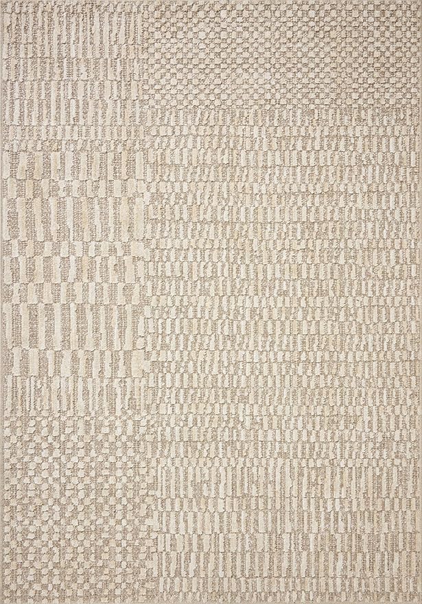 Loloi Amber Lewis Bexley Collection BEX-01 Natural/Birch 5'-0" x 7'-6" Area Rug Neutral, Textured, Living, Bedroom, Dining, Carpet