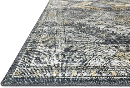 Loloi II Skye Collection SKY-09 Graphite/Silver 2'-6" x 10'-0" Runner Rug