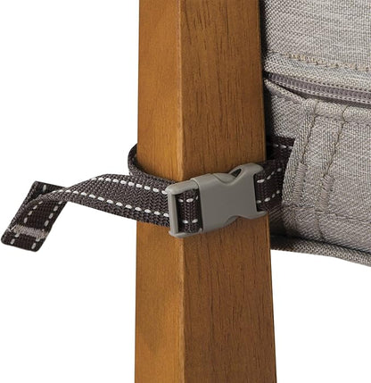 Classic Accessories Montlake Water-Resistant 25 x 25 x 5 Inch Square Outdoor Seat Cushion, Patio Furniture Chair Cushion, Heather Grey, Outdoor Cushion Cover
