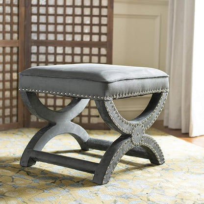Safavieh MCR4645 Mystic Upholstered Ottoman Color: Cream