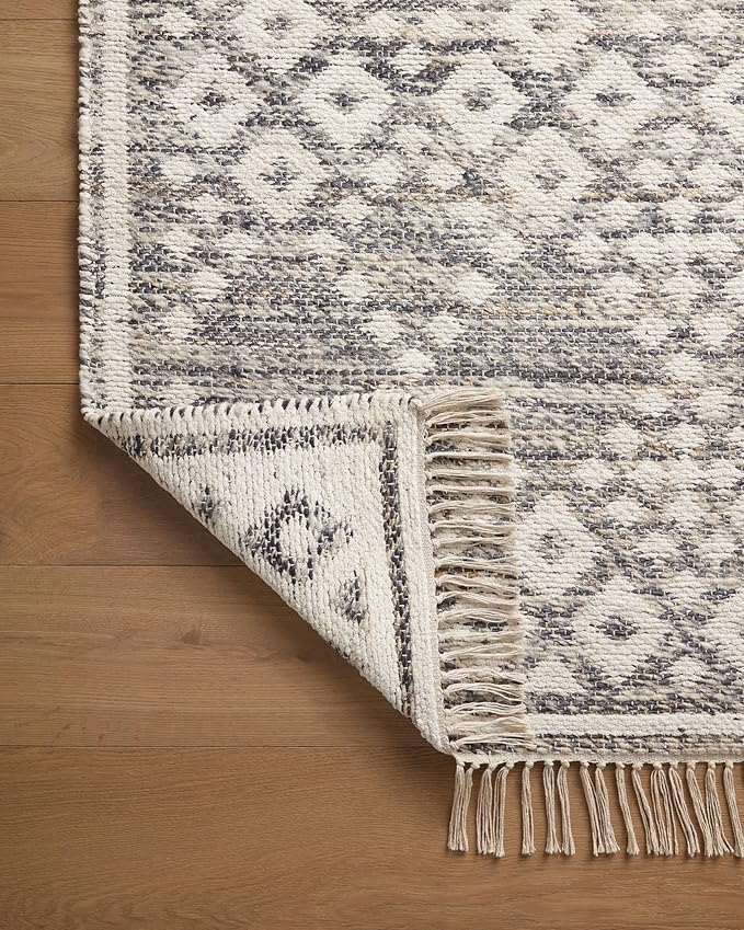 Loloi Angela Rose Rivers Collection RIV-01 Denim/Ivory 9'-3" x 13' Reversible Area Rug