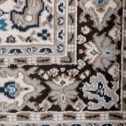 Home Dynamix Premium Sakarya Traditional Medallion Border Area Rug, Brown, 7'9"x10'8" , Rectangular