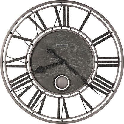 Howard Miller Marius Gallery Wall Clock- Modern Timepiece Battery Powered Alarm Clock- Quartz Movement with Roman Numerals Wall Clock for Living Room, Bedroom, Kitchen, Patio and Office Décor