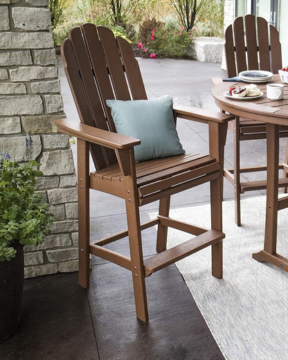 POLYWOOD® Vineyard Curveback Adirondack Bar Chair in Aruba
