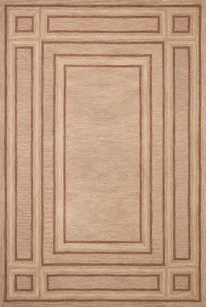 Loloi Chris Loves Julia Alfie Collection ALF-01 Blush/Rose 9'-3" x 13' Area Rug Wool Neutral Living Bedroom Dining Carpet