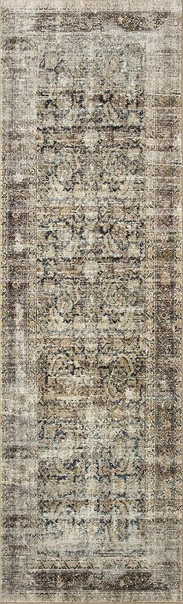 Loloi Amber Lewis Morgan Collection MOG-02 Navy/Sand 5'-0" x 7'-0" 38" Thick Area Rug feat. CloudPile, Neutral, Room Décor, Vintage Inspired, Livingroom, Bedroom, Dining Area