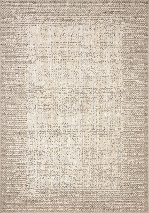 Loloi Amber Lewis Bexley Collection BEX-06 Natural/Taupe 5'-0" x 7'-6" Area Rug Neutral, Textured, Living, Bedroom, Dining, Carpet