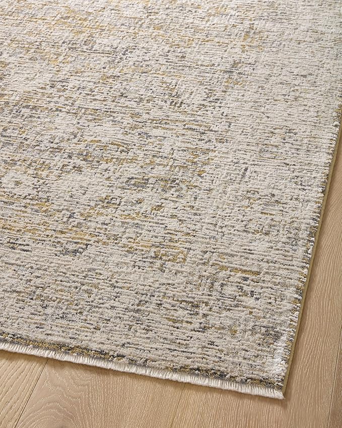 Loloi Amber Lewis Alie Collection ALE-05 Gold/Beige 2'-7'' x 12'-0'', .13'' Pile Height, Runner Rug
