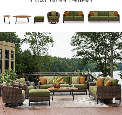 Signature Design by Ashley Horizon Hall Casual Outdoor End Table with 4 Legs, Light Brown & Black